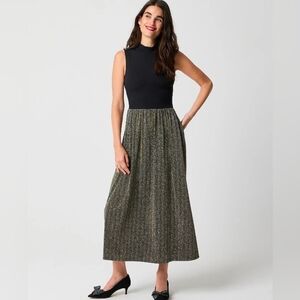 J. Crew Women's Mockneck mixed-media sparkle dress #28